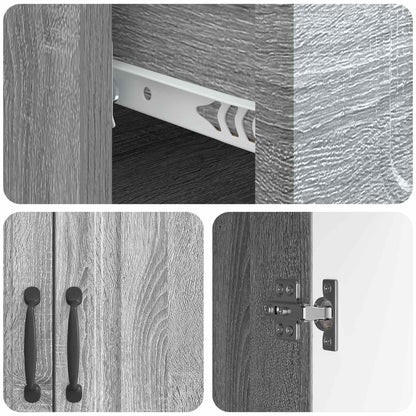 Dressoir met lade Grijs sonoma 66 x 34,5 x 87 cm Bewerkt hout