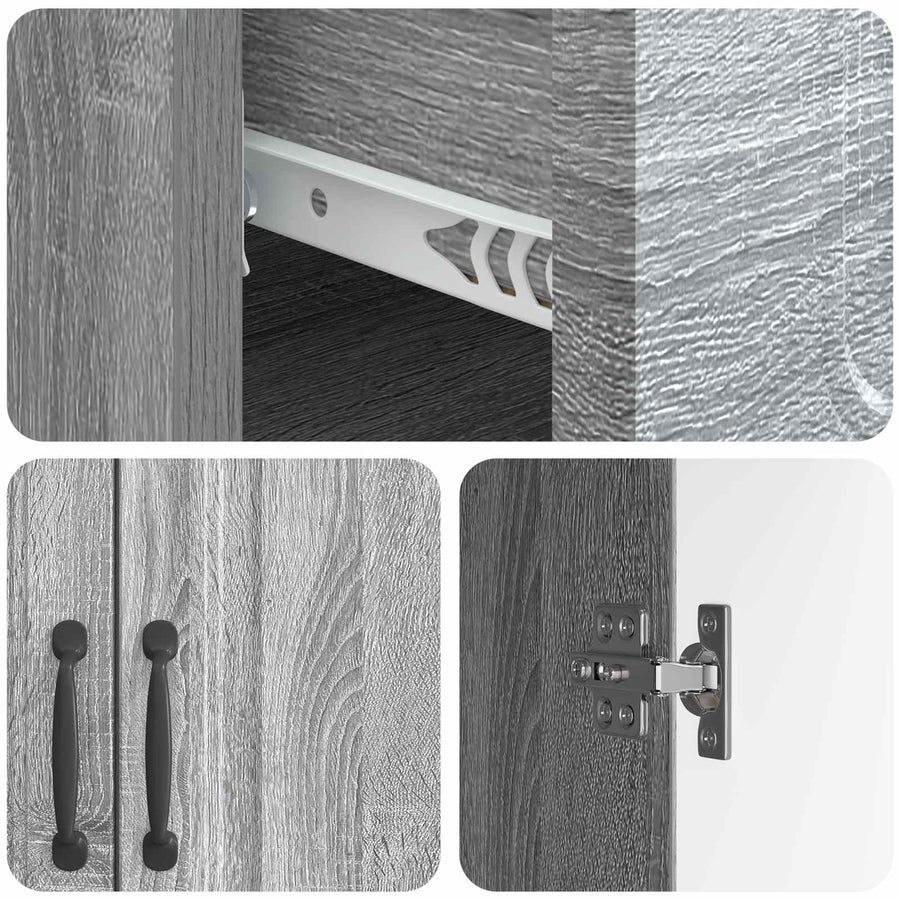 Dressoir met lade Grijs sonoma 66 x 34,5 x 87 cm Bewerkt hout