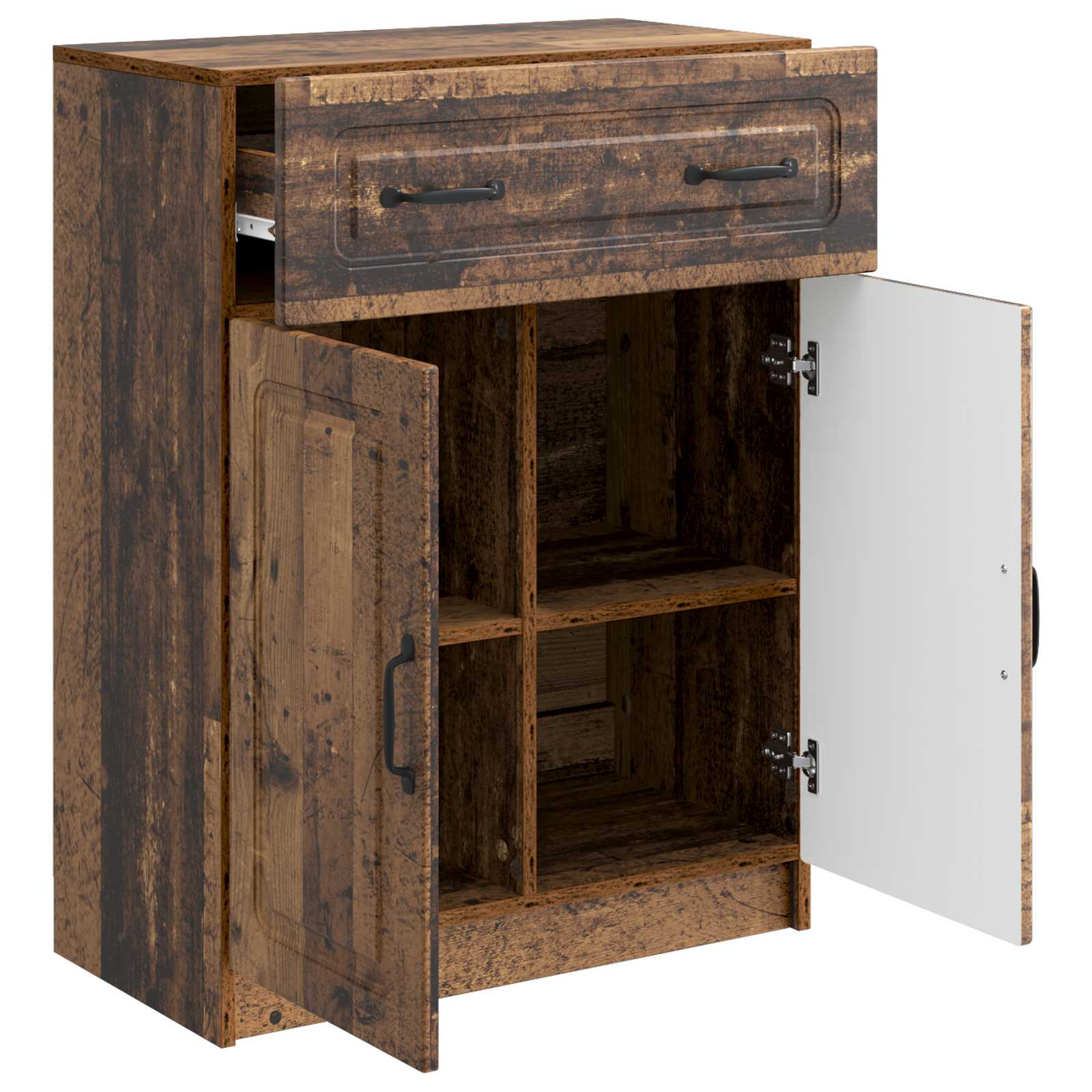 Dressoir met lade Oud hout 66 x 34,5 x 87 cm Bewerkt hout
