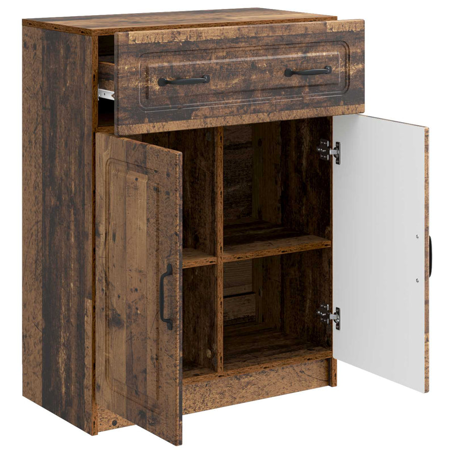 Dressoir met lade Oud hout 66 x 34,5 x 87 cm Bewerkt hout