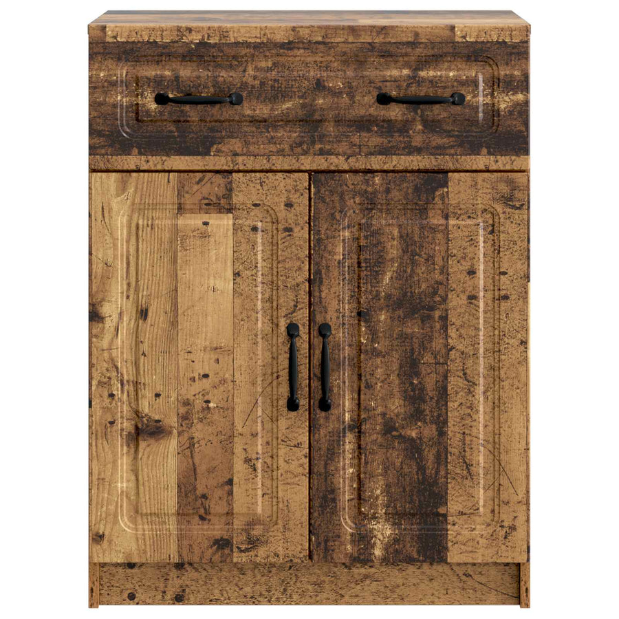 Dressoir met lade Oud hout 66 x 34,5 x 87 cm Bewerkt hout