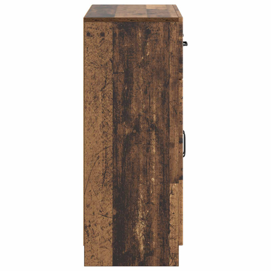 Dressoir met lade Oud hout 66 x 34,5 x 87 cm Bewerkt hout