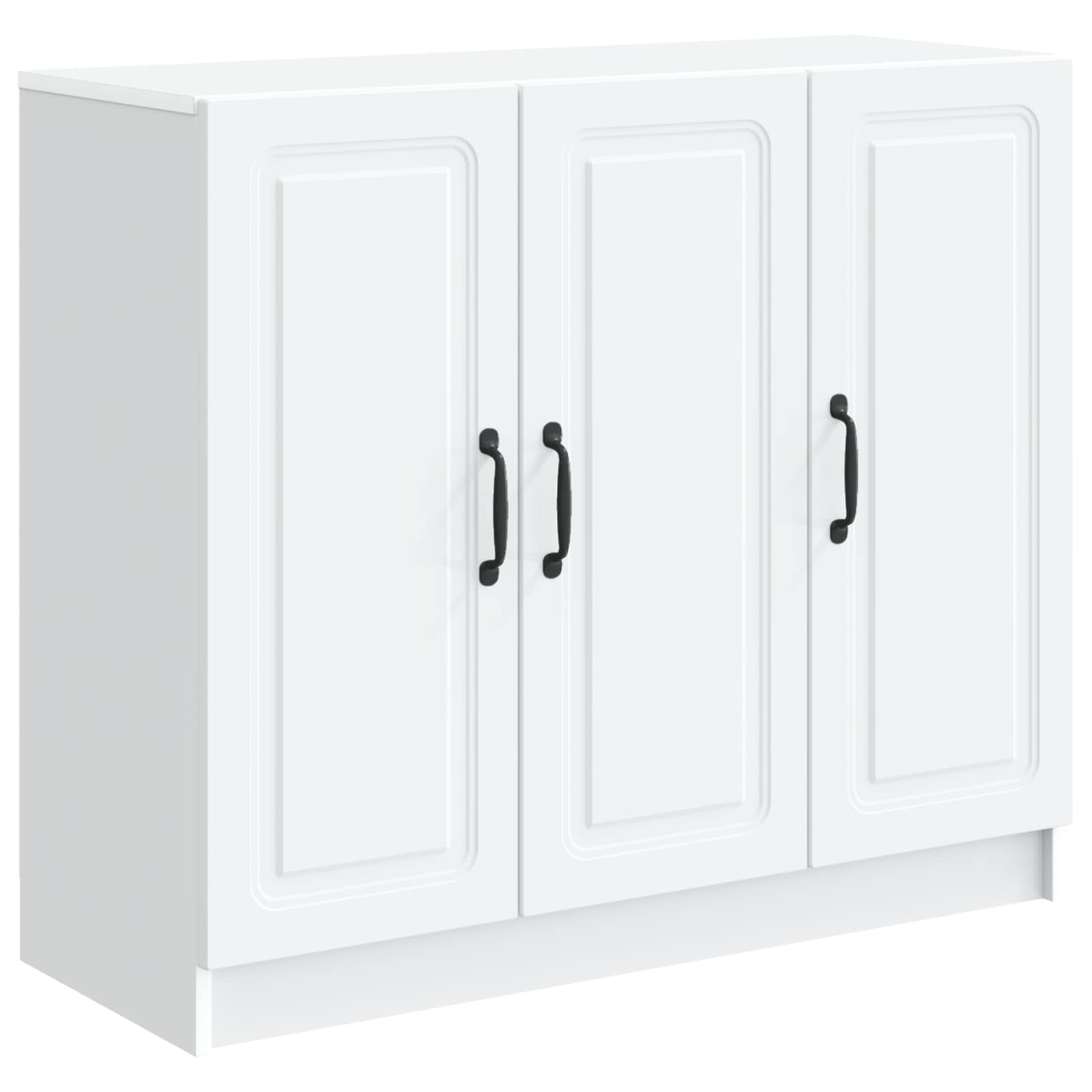 Dressoir Wit 89 x 34,5 x 77 cm Bewerkt hout