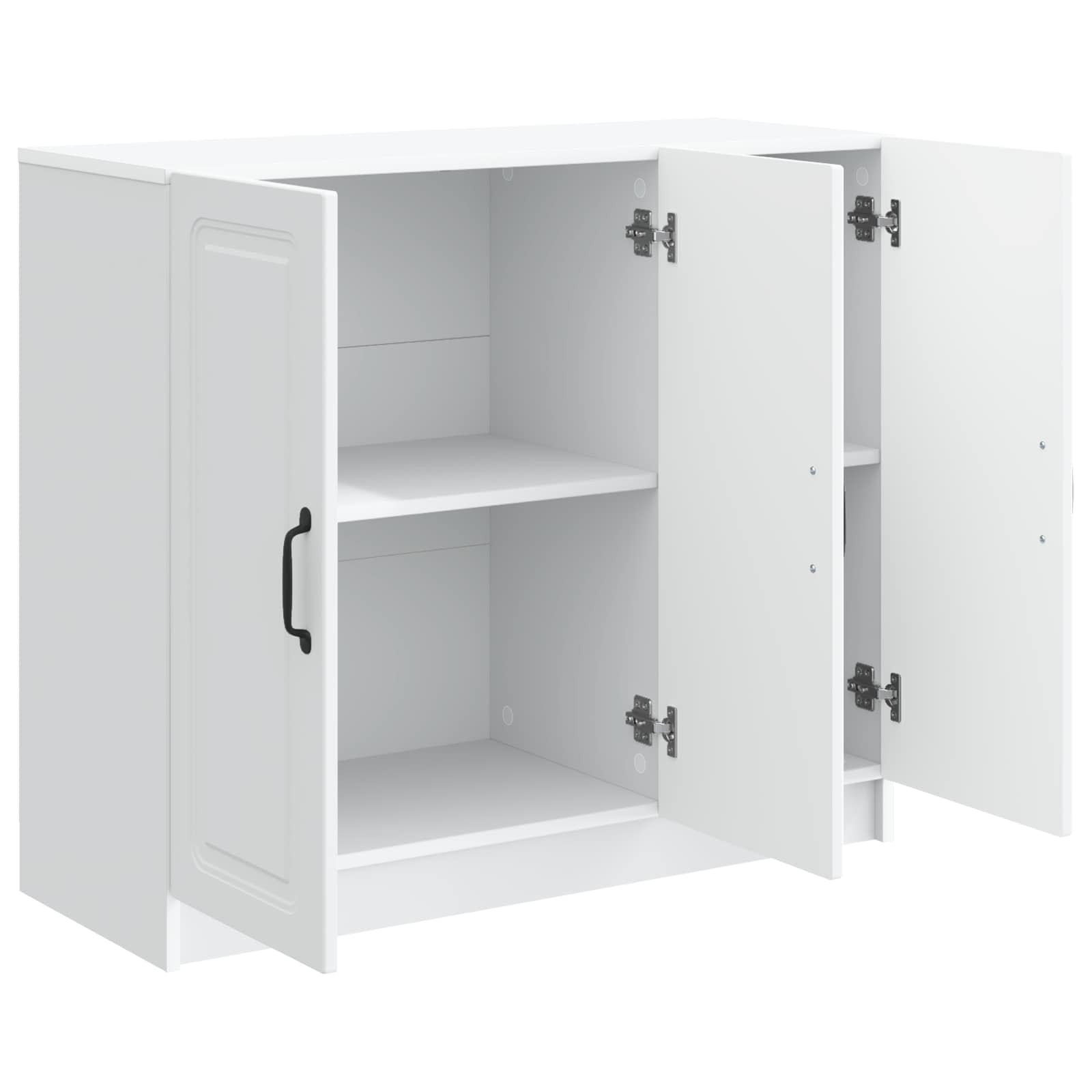 Dressoir Wit 89 x 34,5 x 77 cm Bewerkt hout