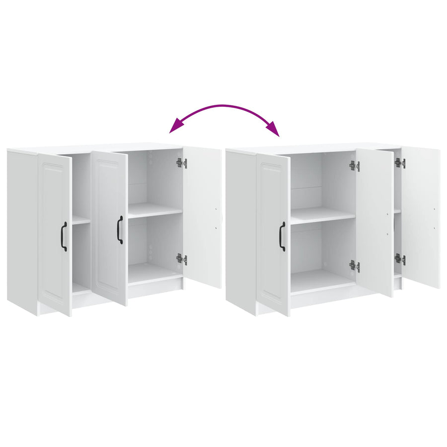 Dressoir Wit 89 x 34,5 x 77 cm Bewerkt hout