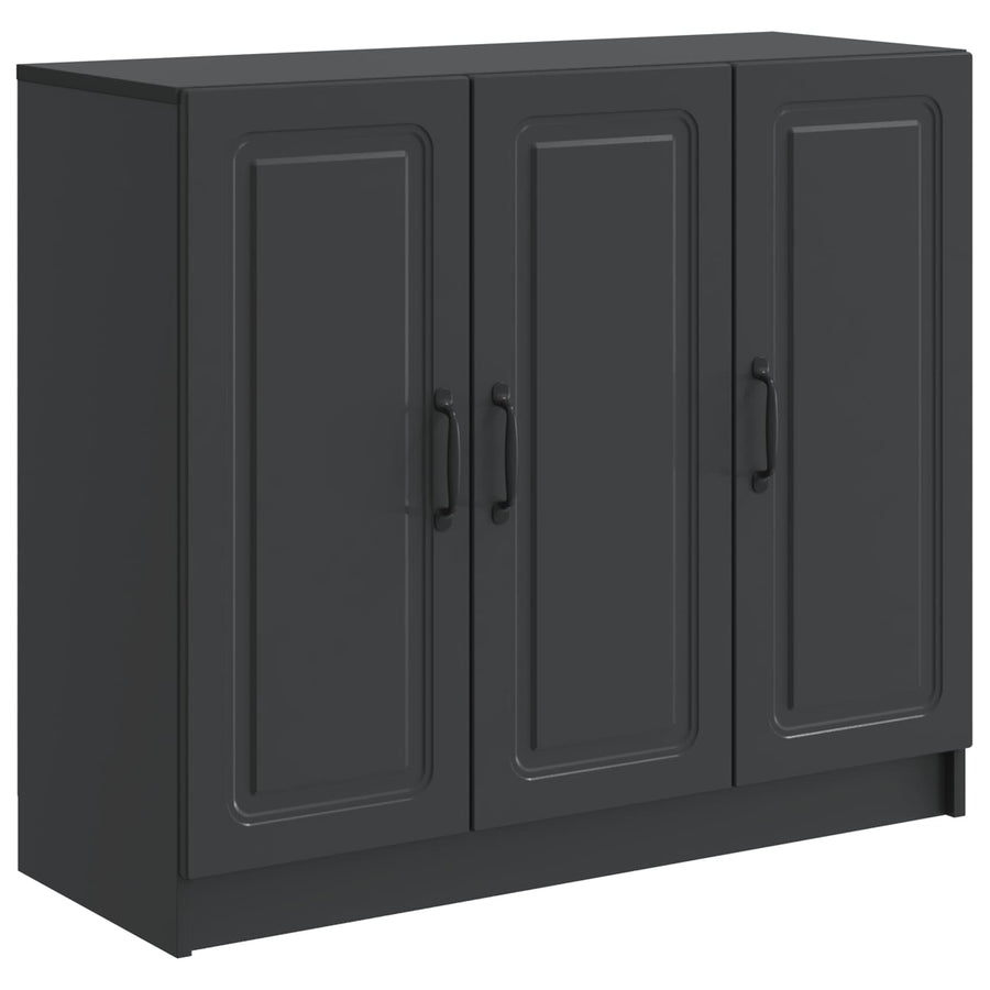 Dressoir Zwart 89 x 34,5 x 77 cm Bewerkt hout
