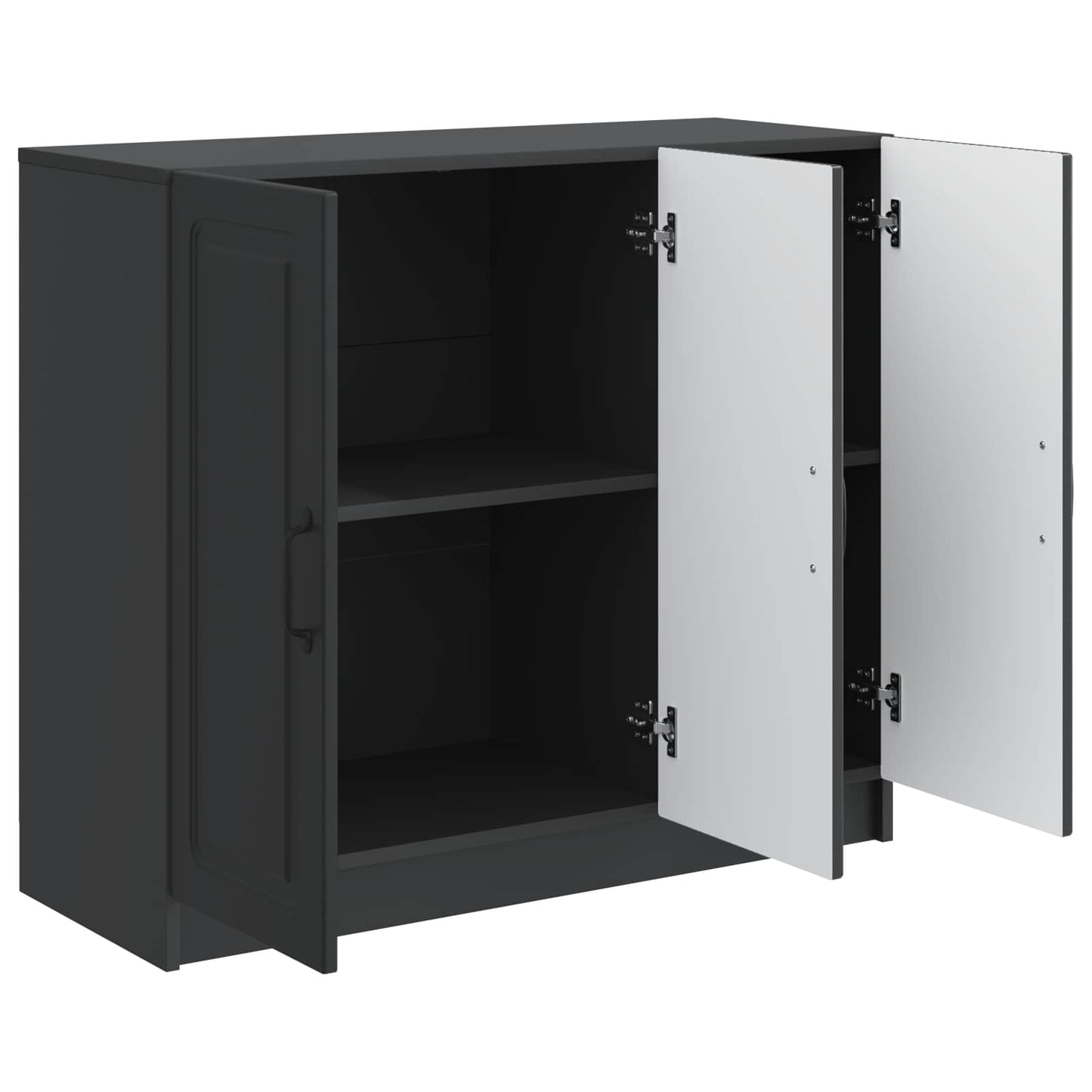 Dressoir Zwart 89 x 34,5 x 77 cm Bewerkt hout