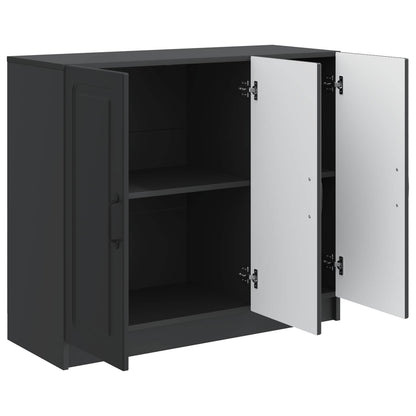 Dressoir Zwart 89 x 34,5 x 77 cm Bewerkt hout