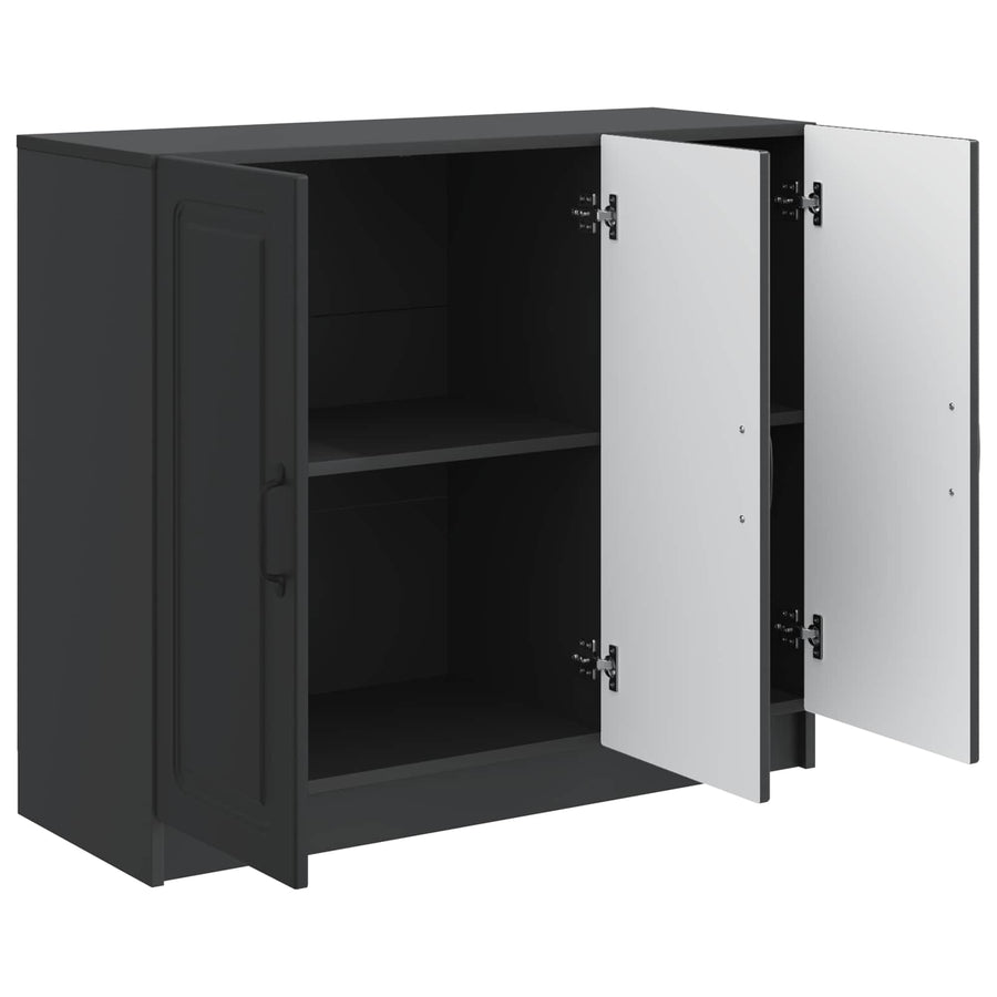 Dressoir Zwart 89 x 34,5 x 77 cm Bewerkt hout