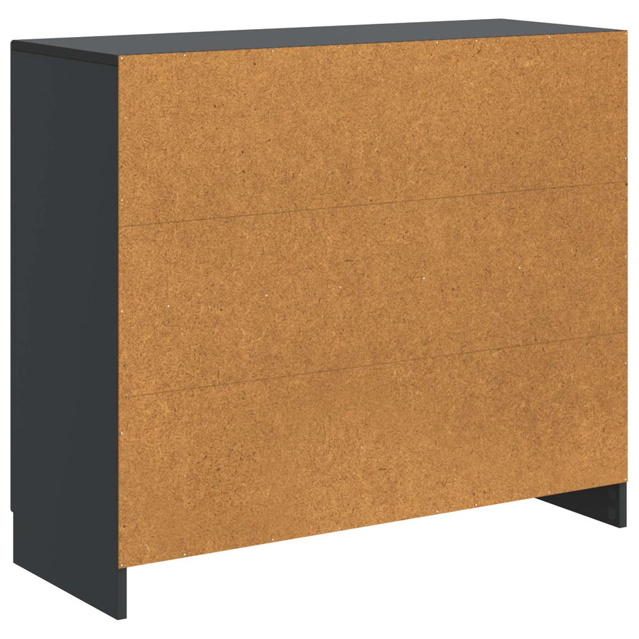 Dressoir Zwart 89 x 34,5 x 77 cm Bewerkt hout