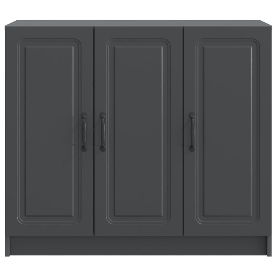 Dressoir Zwart 89 x 34,5 x 77 cm Bewerkt hout