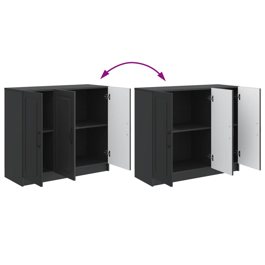 Dressoir Zwart 89 x 34,5 x 77 cm Bewerkt hout