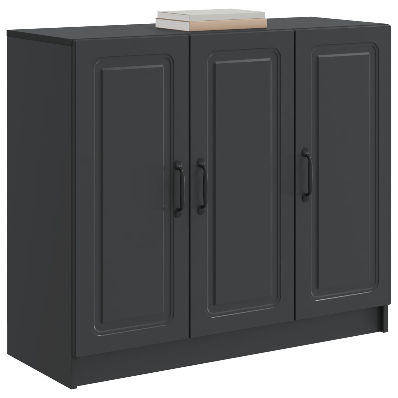 Dressoir Zwart 89 x 34,5 x 77 cm Bewerkt hout