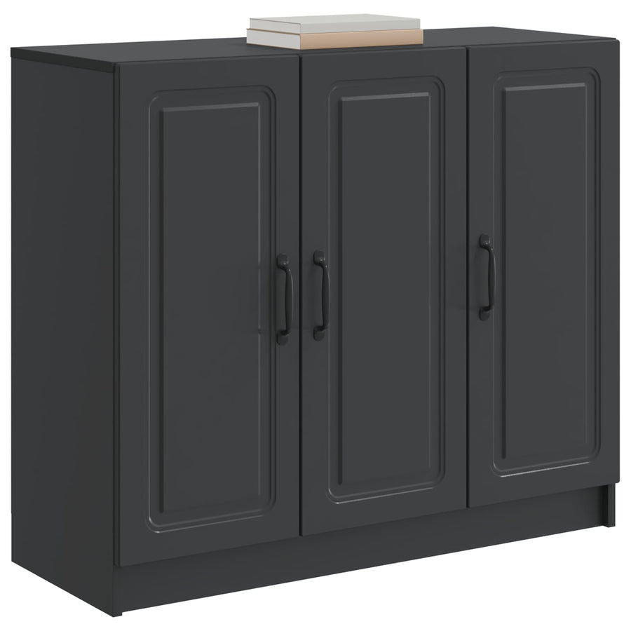 Dressoir Zwart 89 x 34,5 x 77 cm Bewerkt hout