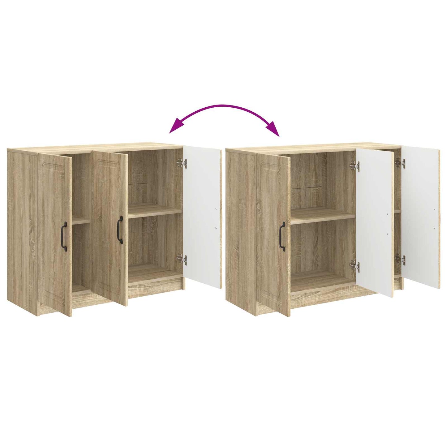 Dressoir Sonoma Eiken 89 x 34,5 x 77 cm Bewerkt hout