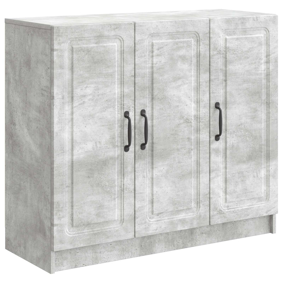 Dressoir Betongrijs 89 x 34,5 x 77 cm Bewerkt hout
