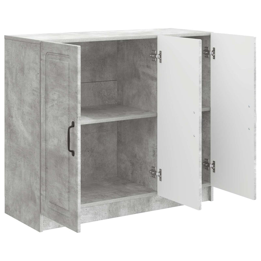 Dressoir Betongrijs 89 x 34,5 x 77 cm Bewerkt hout