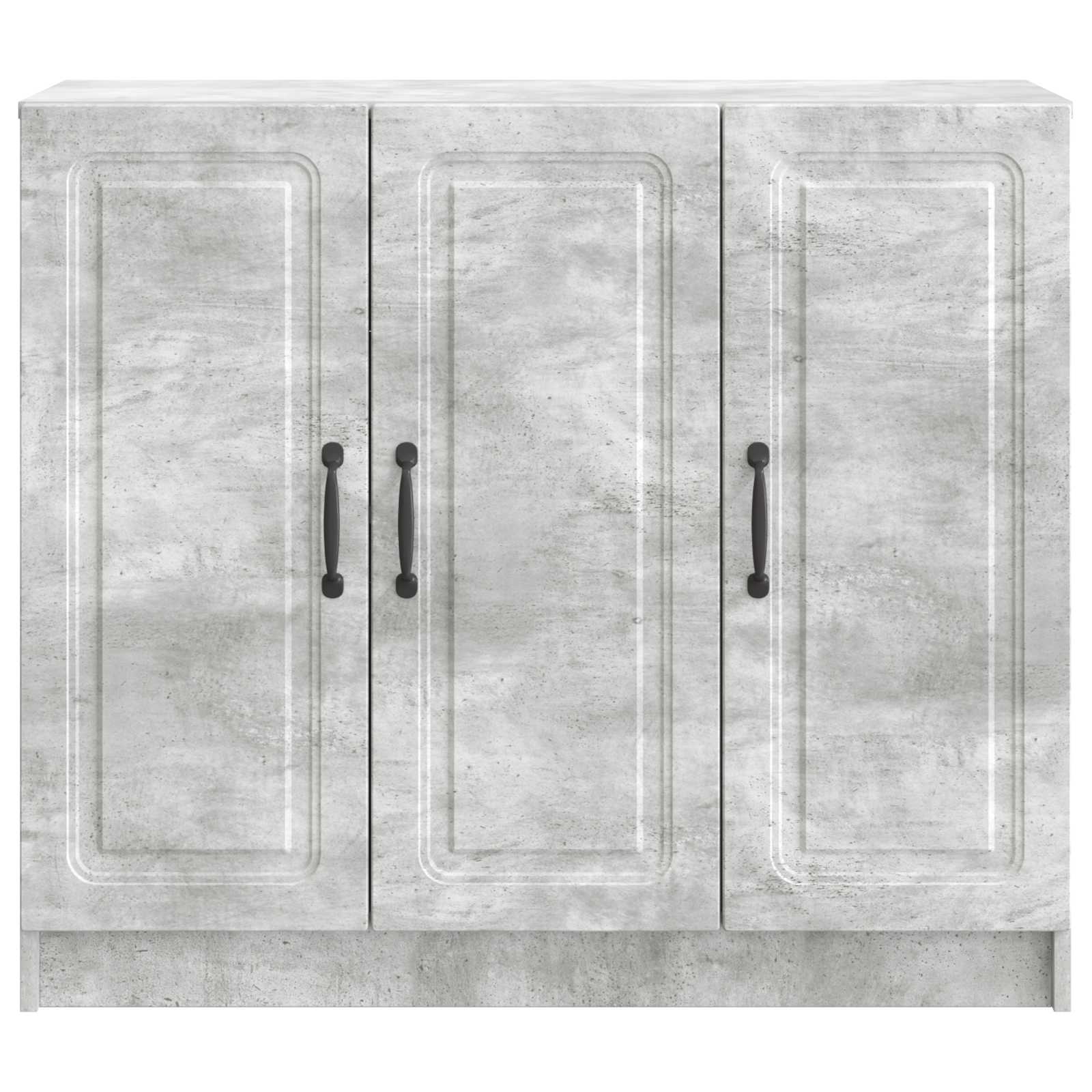 Dressoir Betongrijs 89 x 34,5 x 77 cm Bewerkt hout