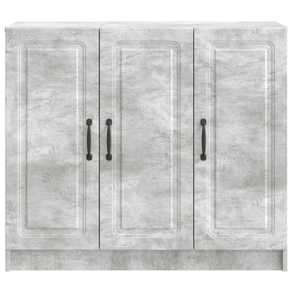 Dressoir Betongrijs 89 x 34,5 x 77 cm Bewerkt hout