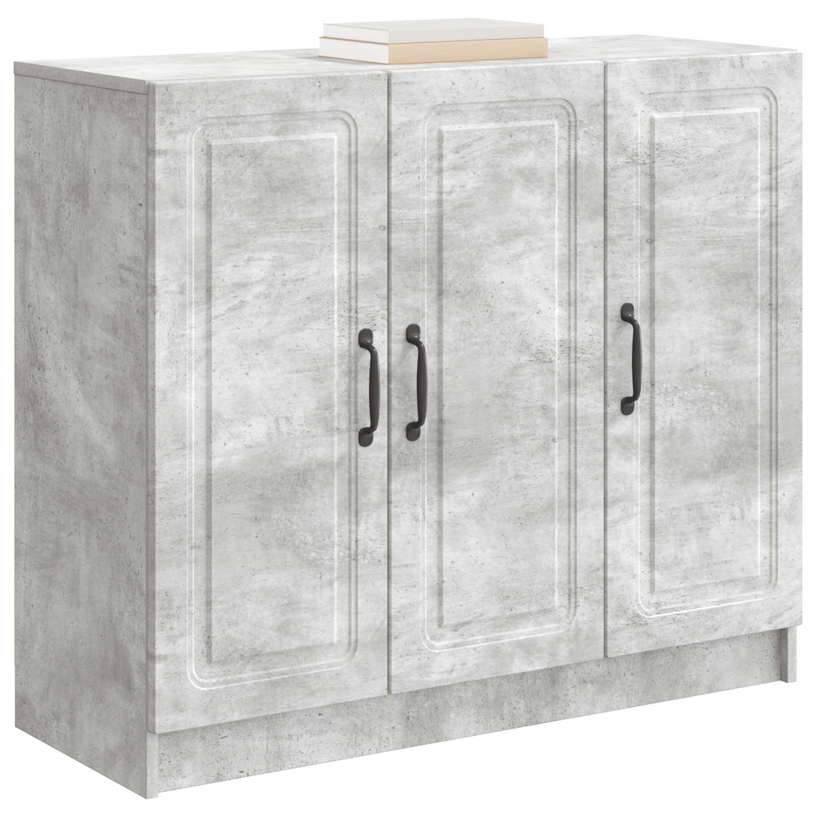 Dressoir Betongrijs 89 x 34,5 x 77 cm Bewerkt hout