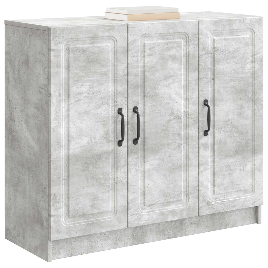 Dressoir Betongrijs 89 x 34,5 x 77 cm Bewerkt hout