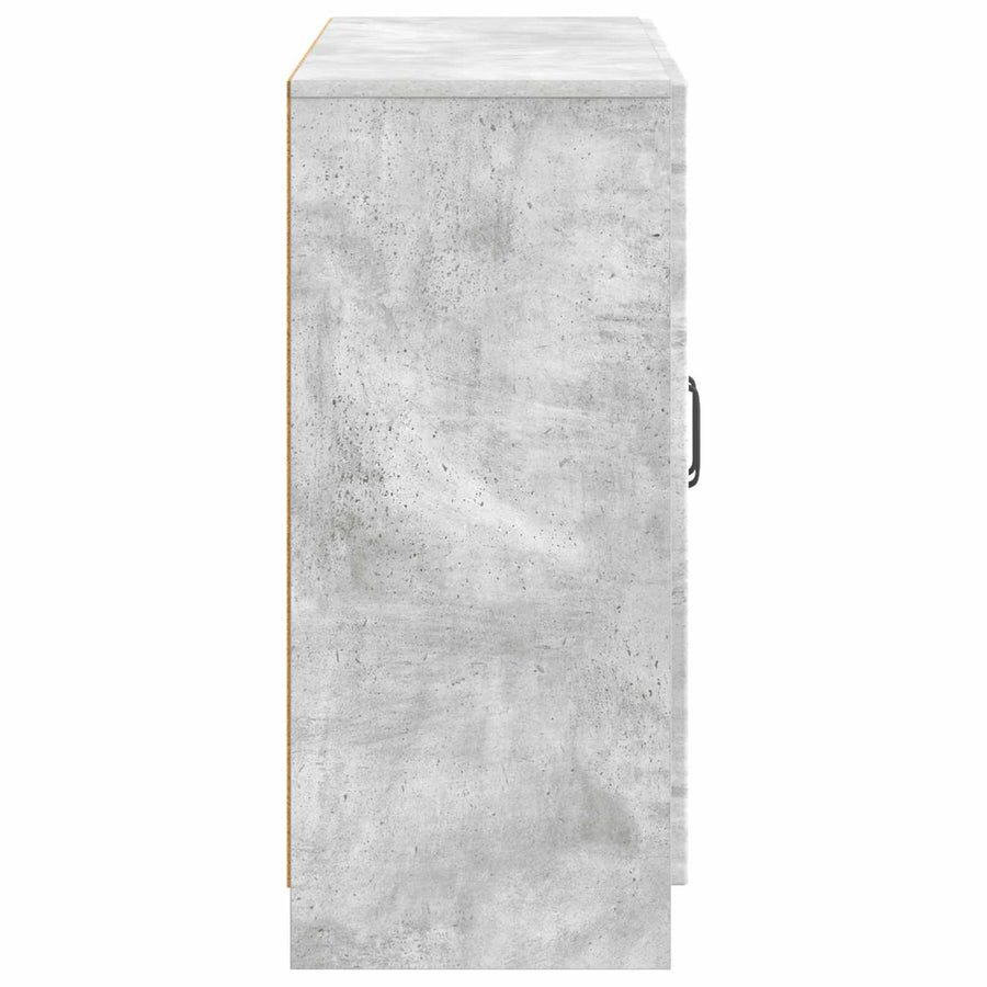 Dressoir Betongrijs 89 x 34,5 x 77 cm Bewerkt hout