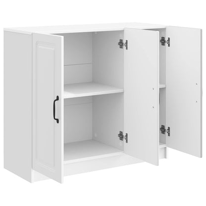 Dressoir Hoogglans Wit 89 x 34,5 x 77 cm Bewerkt hout