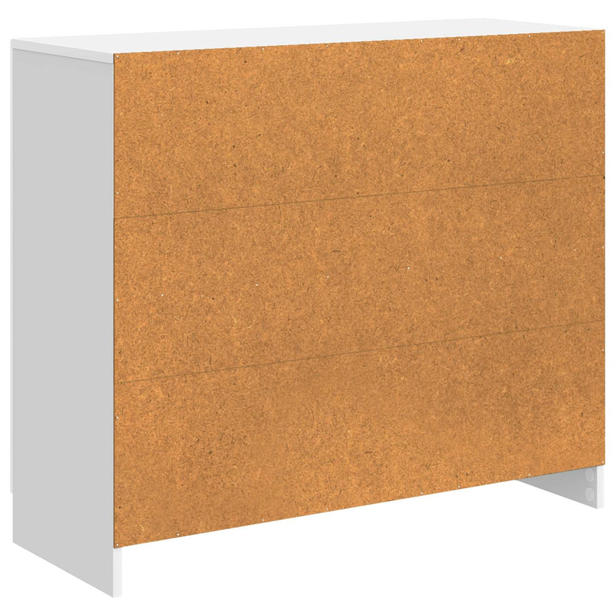 Dressoir Hoogglans Wit 89 x 34,5 x 77 cm Bewerkt hout