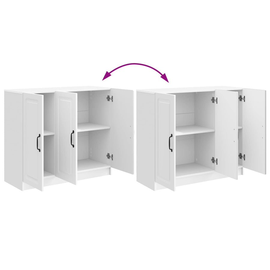 Dressoir Hoogglans Wit 89 x 34,5 x 77 cm Bewerkt hout