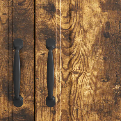 Dressoir Gerookt eiken 89 x 34,5 x 77 cm Bewerkt hout