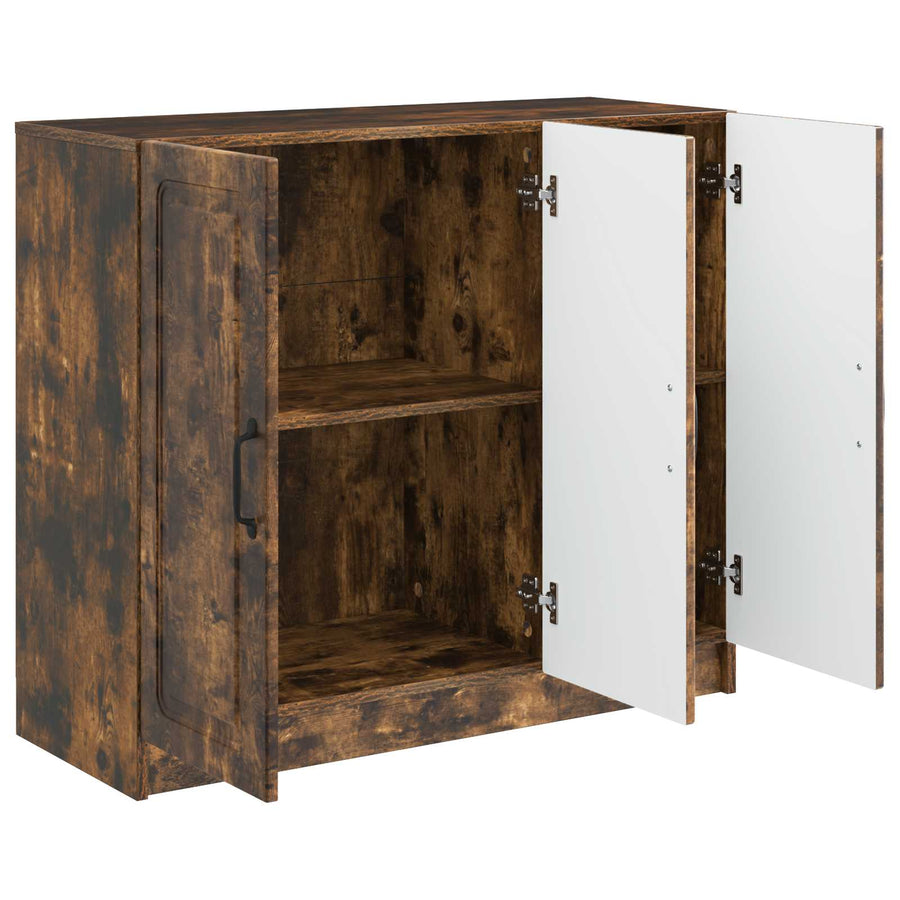 Dressoir Gerookt eiken 89 x 34,5 x 77 cm Bewerkt hout