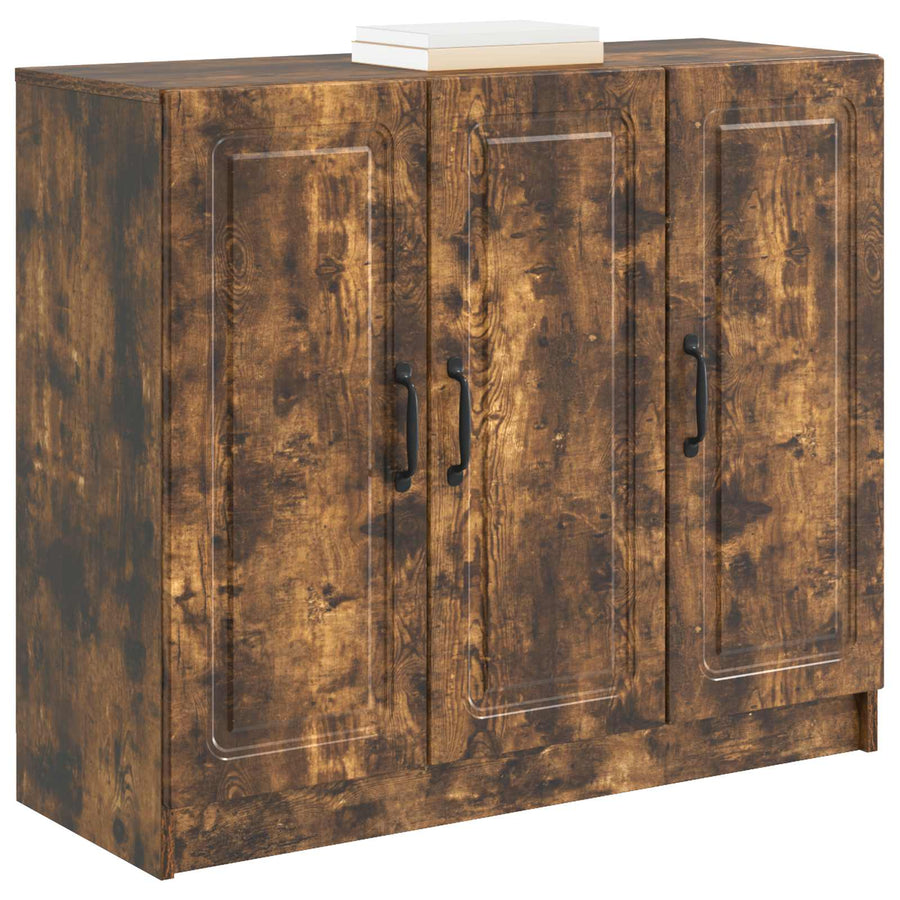 Dressoir Gerookt eiken 89 x 34,5 x 77 cm Bewerkt hout