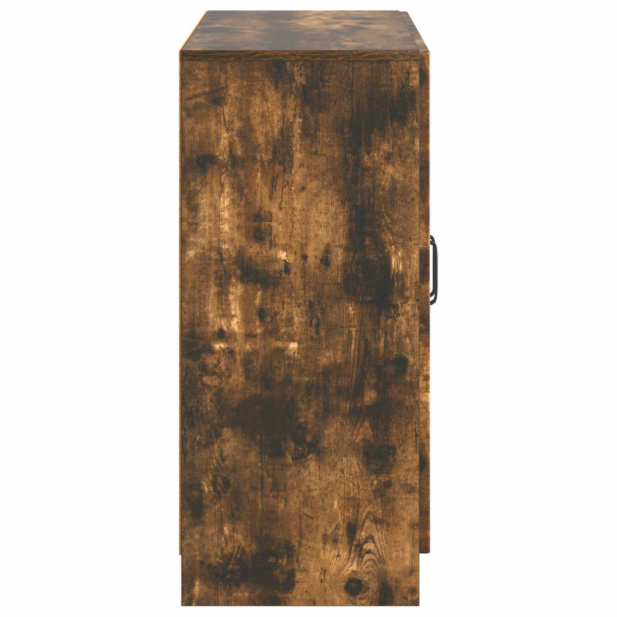Dressoir Gerookt eiken 89 x 34,5 x 77 cm Bewerkt hout