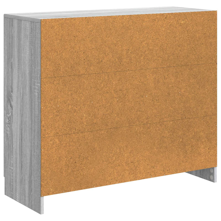 Dressoir Grijs sonoma 89 x 34,5 x 77 cm Bewerkt hout