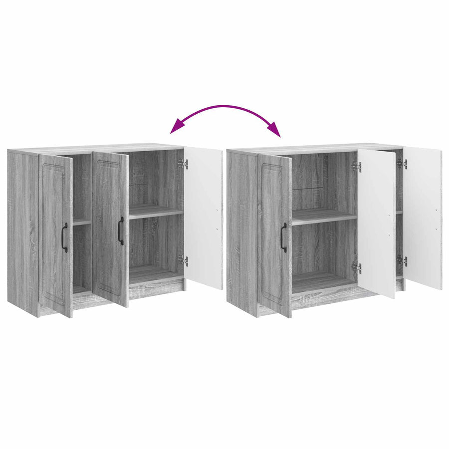Dressoir Grijs sonoma 89 x 34,5 x 77 cm Bewerkt hout