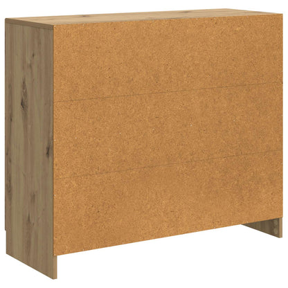 Dressoir Artisanaal eiken 89 x 34,5 x 77 cm Bewerkt hout