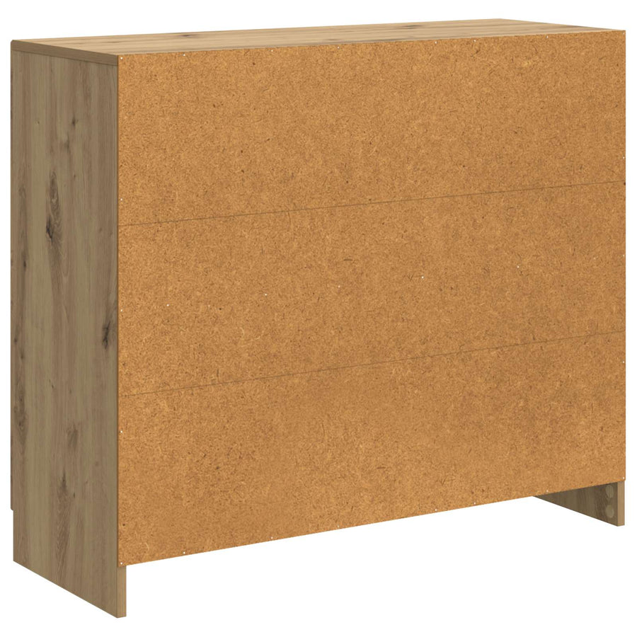 Dressoir Artisanaal eiken 89 x 34,5 x 77 cm Bewerkt hout