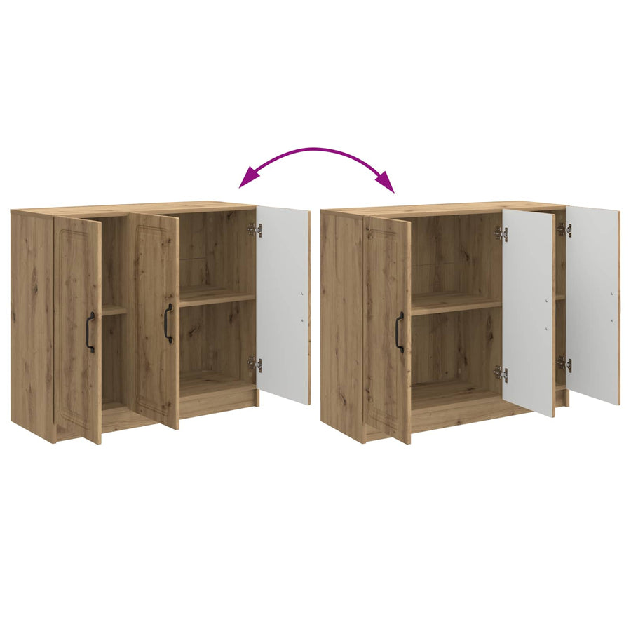 Dressoir Artisanaal eiken 89 x 34,5 x 77 cm Bewerkt hout