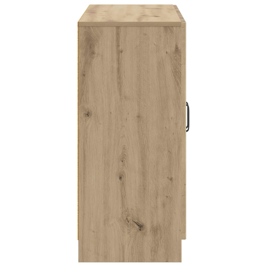 Dressoir Artisanaal eiken 89 x 34,5 x 77 cm Bewerkt hout