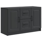 Dressoir zwart 89x34,5x57 cm bewerkt hout