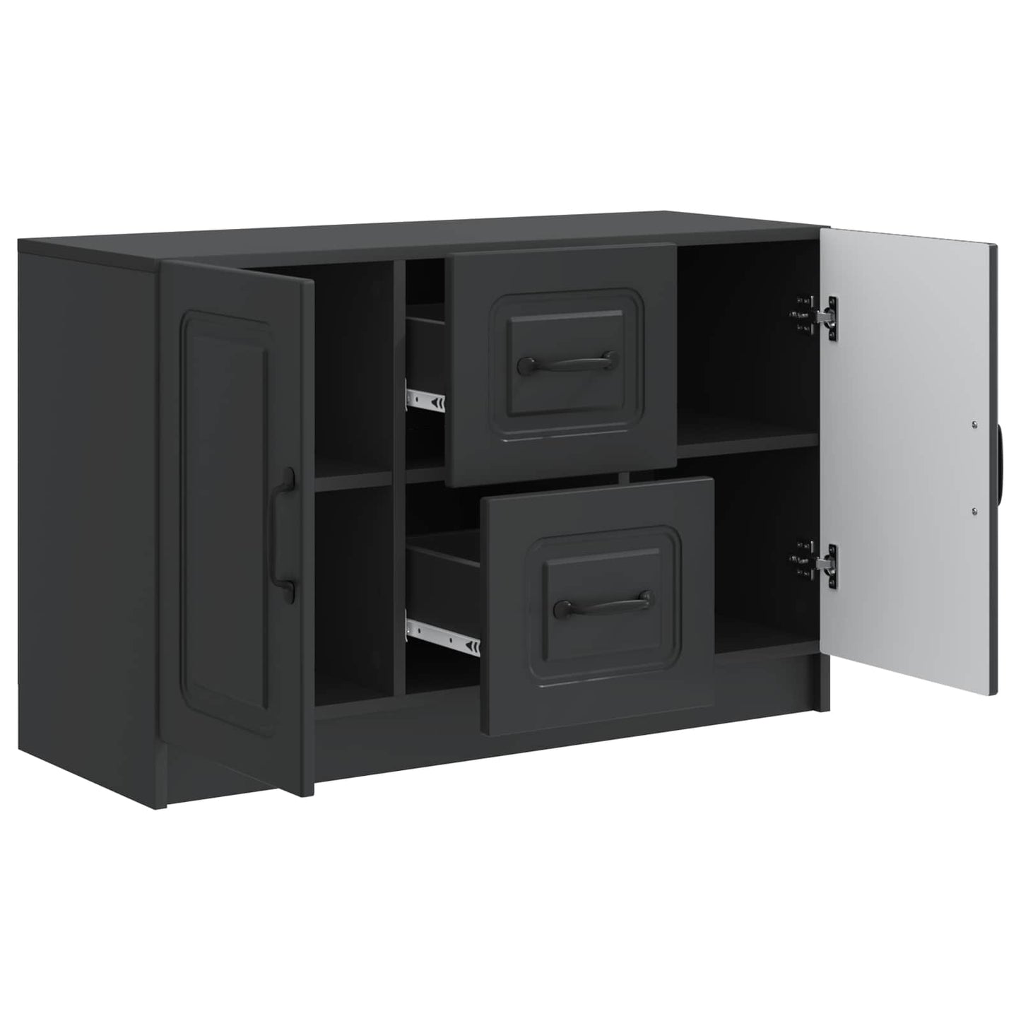 Dressoir met lade Zwart 89 x 34,5 x 57 cm Bewerkt hout