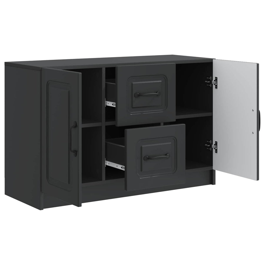 Dressoir met lade Zwart 89 x 34,5 x 57 cm Bewerkt hout