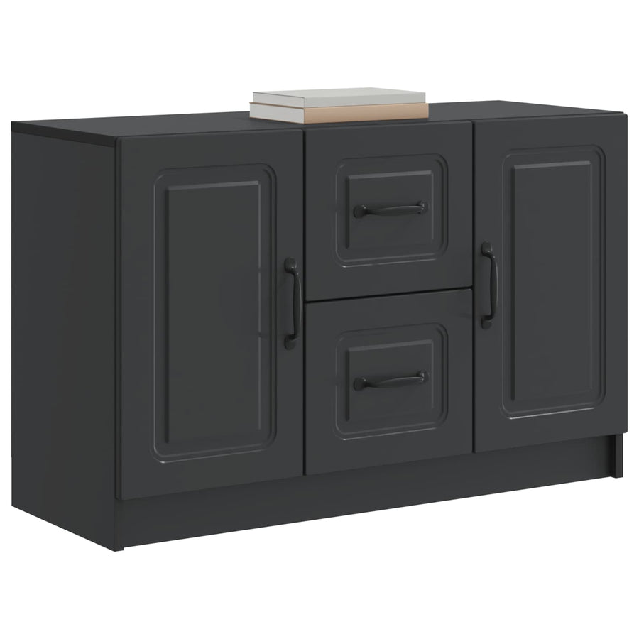 Dressoir met lade Zwart 89 x 34,5 x 57 cm Bewerkt hout