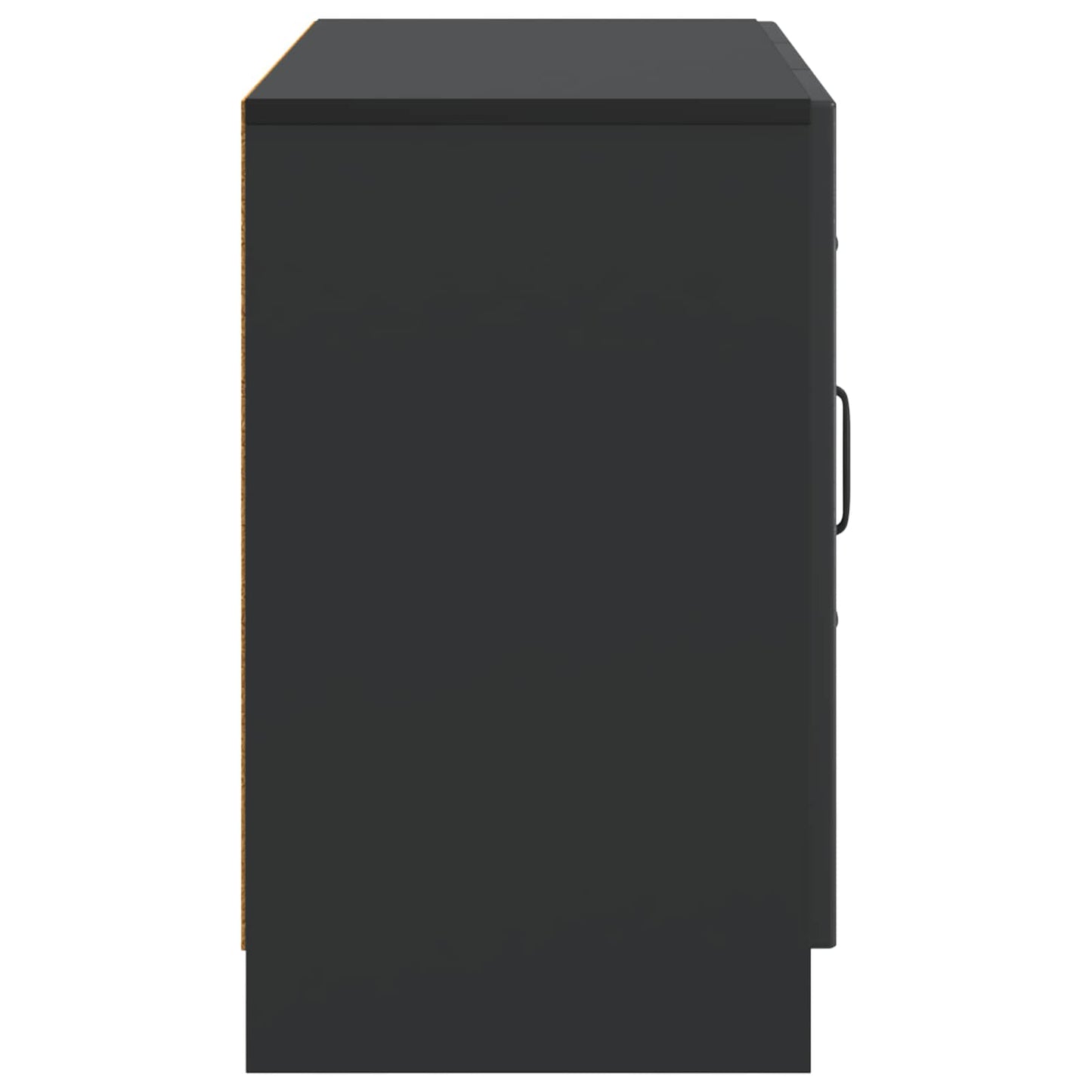Dressoir met lade Zwart 89 x 34,5 x 57 cm Bewerkt hout