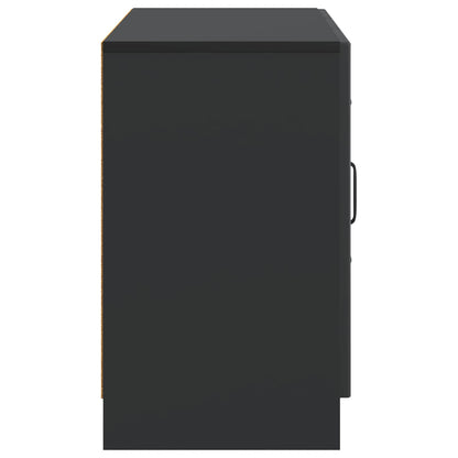 Dressoir met lade Zwart 89 x 34,5 x 57 cm Bewerkt hout
