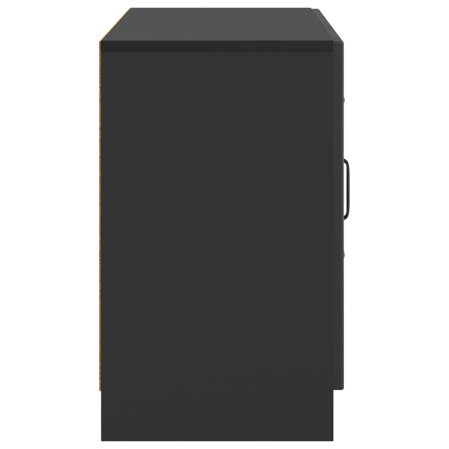 Dressoir met lade Zwart 89 x 34,5 x 57 cm Bewerkt hout