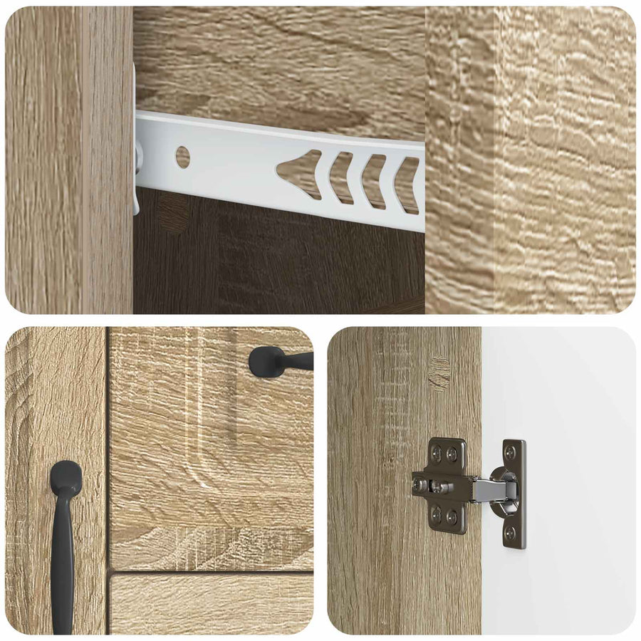 Dressoir met lade Sonoma Eiken 89 x 34,5 x 57 cm Bewerkt hout