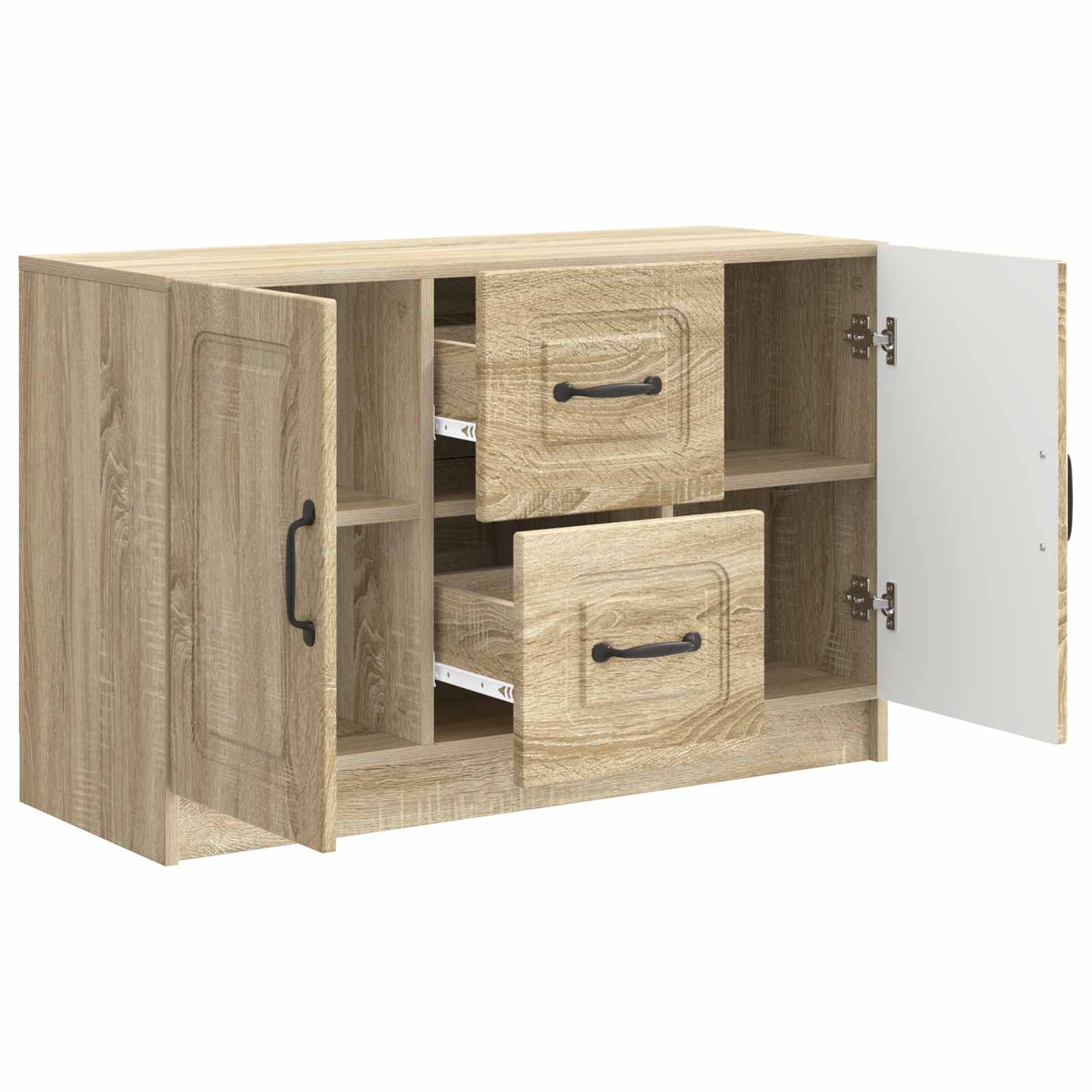 Dressoir met lade Sonoma Eiken 89 x 34,5 x 57 cm Bewerkt hout
