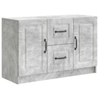 Dressoir betongrijs 89x34,5x57 cm bewerkt hout