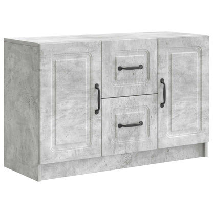 Dressoir met lade Betongrijs 89 x 34,5 x 57 cm Bewerkt hout